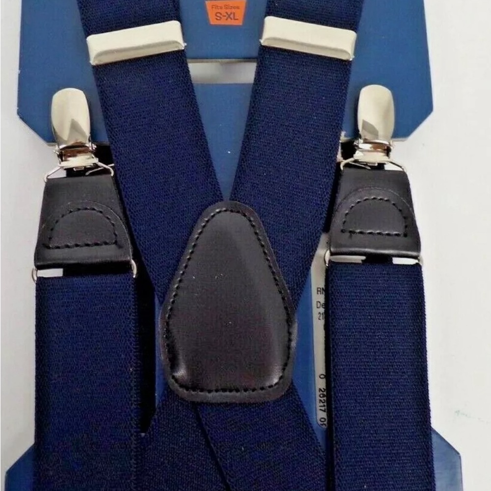 NWT Wembley Top Notch Suspenders Fits Sizes S-XL Navy New